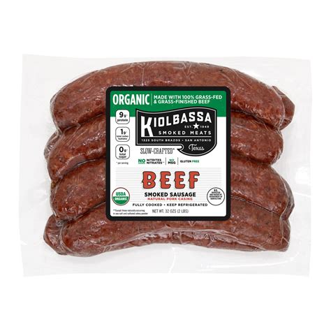 Organic Beef Smoked Sausage - Kiolbassa
