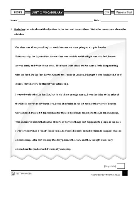 Image result for B1 Test Personal Life Topic Examples