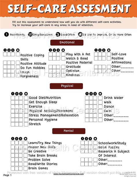 Self-Care Wheel Worksheet - Worksheets Library