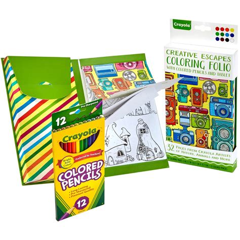 Buy Crayola Creative Escapes Aged up Coloring Folio with Pencils Online ...