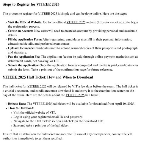 Viteee 2025 Registration