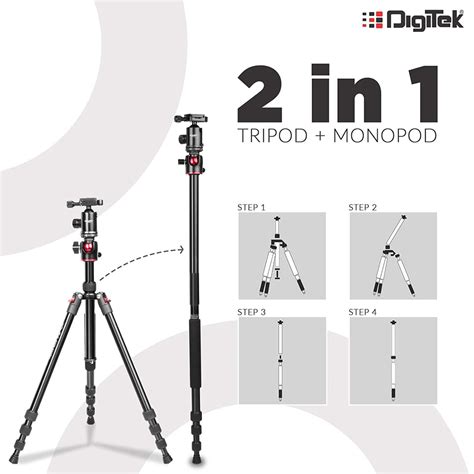 Digitek: DTR 520 BH Tripod Cum Monopod with Swivel Pan Head