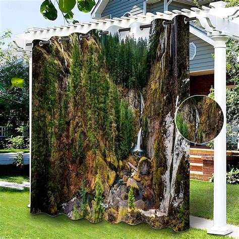 Waterproof Outdoor Curtain Privacy, Sliding Patio Curtain Drapes ...
