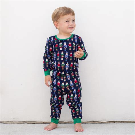 Kid's Nutcracker March Long Sleeve Pajamas in Navy| The Royal Standard