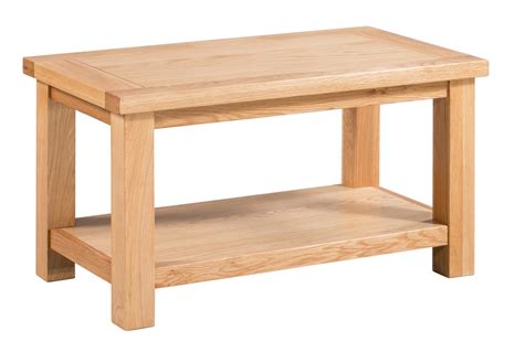 Dorset Oak Small Coffee Table with Shelf - Edmunds and Clarke Furniture