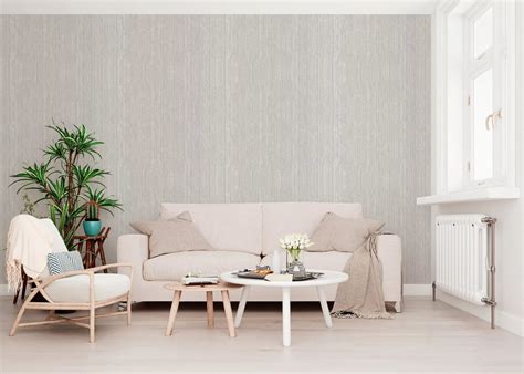 Vertical Linen Weave Textured Wallpaper in Soft Grey