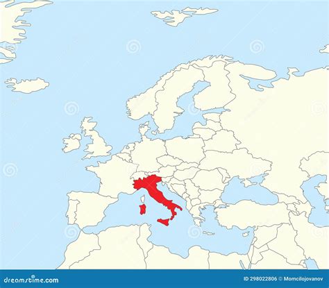 Location Map of the ITALIAN REPUBLIC, EUROPE Stock Vector ...
