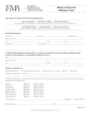 Massachusetts Medical Records Release Form - Fill Online, Printable ...
