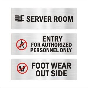 Mindcraftz Server Room Entry for authorized Foot Wear Acrylic sign ...