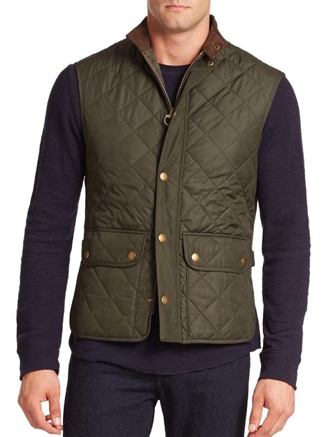 Men's Lowerdale Quilted Vest - Sage - Green - Barbour Jackets | Vest ...