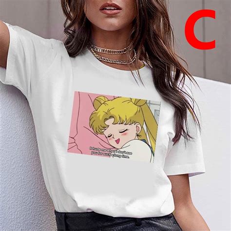 Buy 2022 I'm Just A Little Clumsy Sailor Moon Quotes T-Shirt Women ...