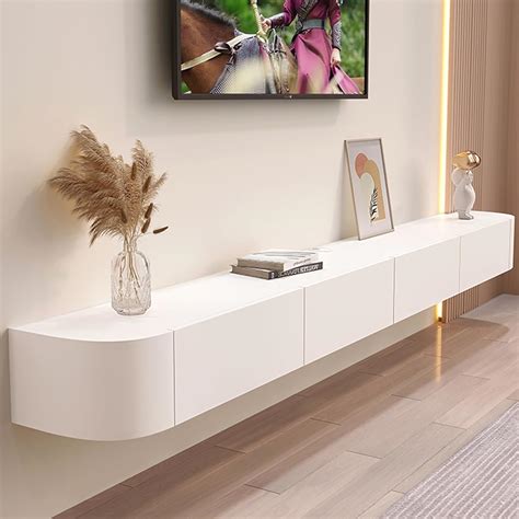 Floating TV Stand, Wall Mounted TV Shelves With Door,TV Media Console ...