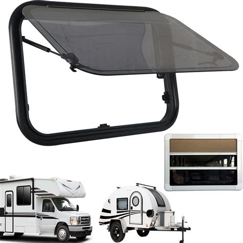 RV Windows Rv Exit Window,Double-Layer Push Out Window With Curtain Rv ...