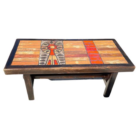 Vallauris Ceramic 1960's Coffee Table at 1stDibs
