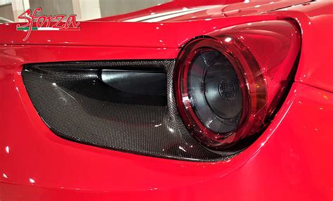 Ferrari 488 Carbon tail-lights surround satellites GTB Spider