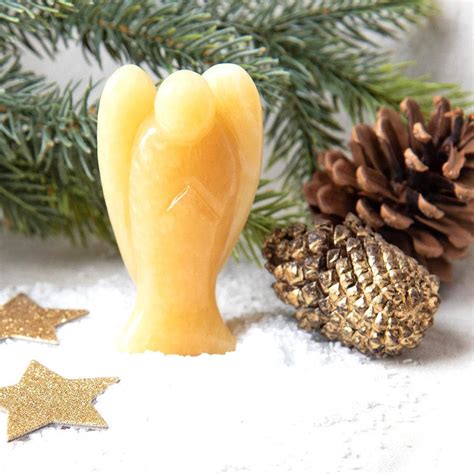 Yellow Jade Angel - Genuine Crystal 3" // Tiny Rituals