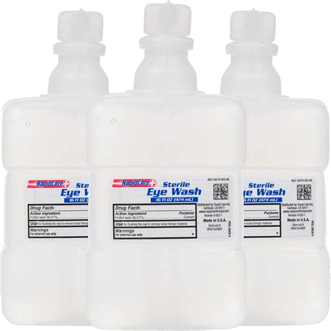 Sterile Saline Isotonic Eye Wash Solution 16 oz – RMM