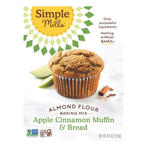 Simple Mills Apple Cinnamon Muffin & Bread Almond Flour Baking Mix ...