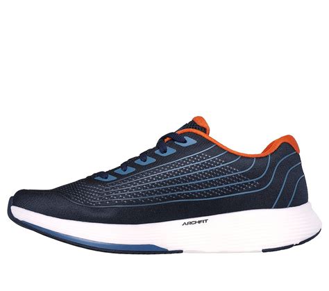 Skechers Navy/Orange Go Walk-Speed-Walker Mens Lace Up Shoes - Style ID ...