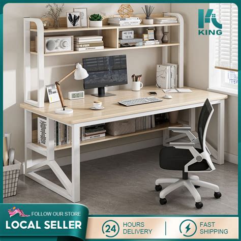 Image result for Computer Table with Book Rack Design