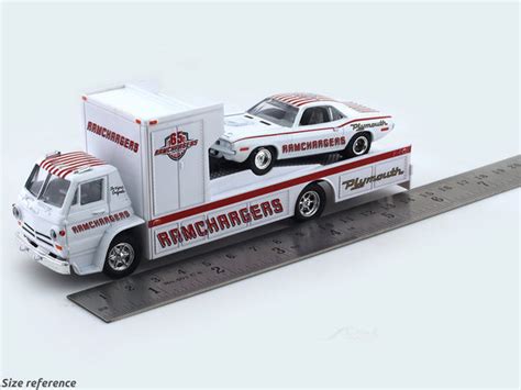 1966 Dodge L600 COE “RAMCHARGERS” & 1971 Plymouth HEMI CUDA 1:64 M2 ...