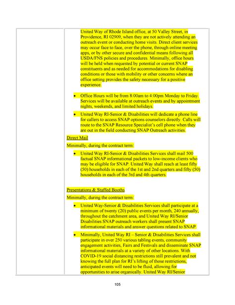 SNAP Outreach Plan FFY2023 Part27 - United Way of Rhode Island office ...