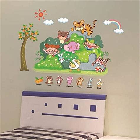 JAAMSO Royals Combo Pack of 2 Style Wall Sticker | Tiger Bear Cat ...