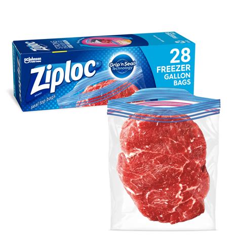 Ziploc® Brand Freezer Bags, Gallon, 28 Count - Walmart.com