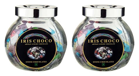 Iris Choco Stone Chocolates - 250 Grams (Pack Of 2- Each Bottle Will ...