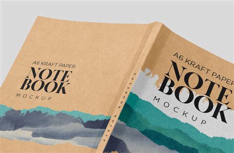 A6 Kraft Paper Notebook Mockup – Realistic Design | ZippyPixels