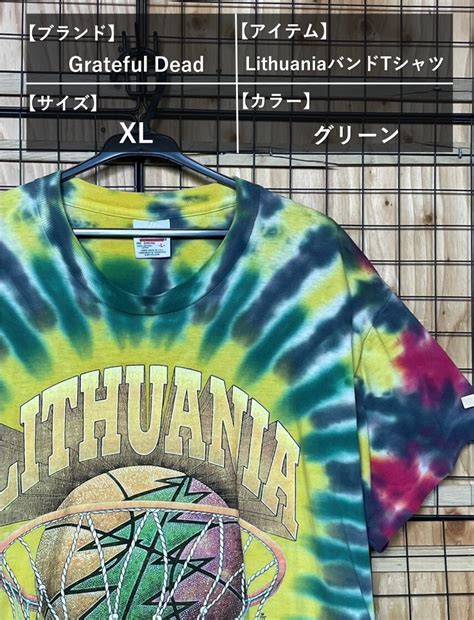 Grateful Dead グレイトフルデッド LithuaniaバンドTシャツ グリーン XL Basketball Olympic ...