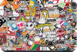 SCOTLON STICKER BOMB VINYL Laptop Skin Compatible for 15.5 inch Price ...