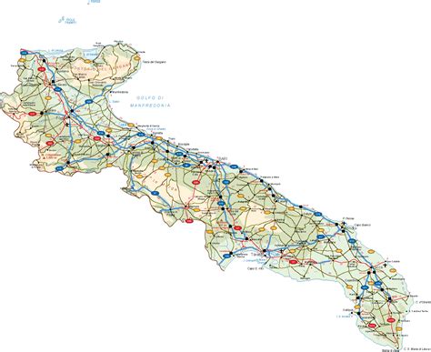 Puglia Vector Map | Vector Maps