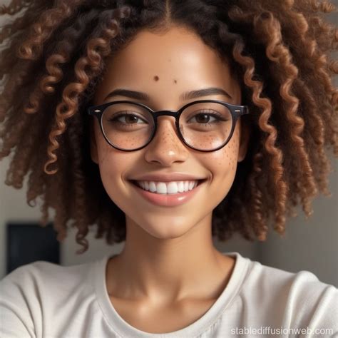 Light-Skinned Black Female Portrait | Stable Diffusion Online