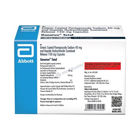 Ganaton Total Capsule SR: Price, Uses, Side Effects & How to Use ...