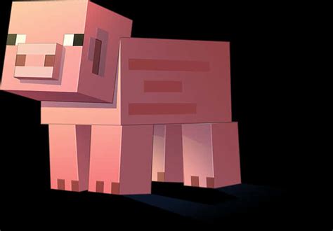 Download Minecraft Pig Character | Wallpapers.com