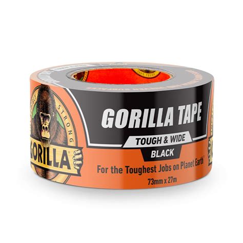 Gorilla Black Tough & Wide Duct Tape, 2.88" x 30 yd, Black, (Pack of 1 ...