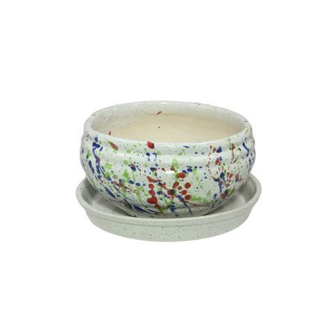 Lasaki Bowl Small Ceramic Pots for Indoor Plants,Planters,Flower pots ...