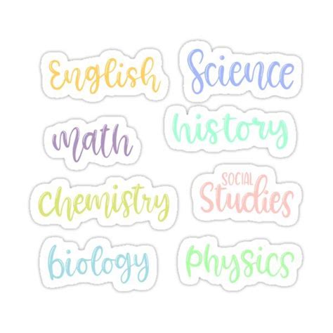Image result for Subject Sticker Design