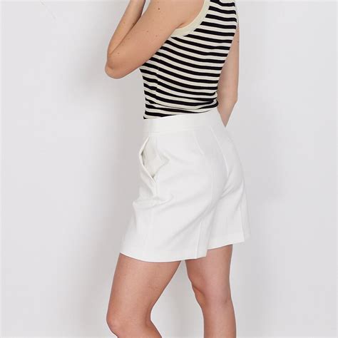 Ex M&S x FA England Womens Ivory White Tailored Shorts Size 10 - 22 RRP ...