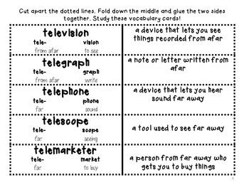 {tele-} Greek and Latin Roots in 15 Minutes a Day! {tele-} by ...
