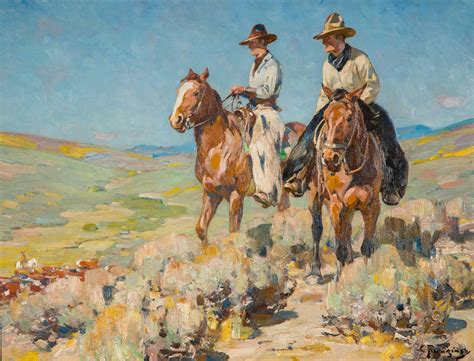 Western Art Cowboy Painting Victor Blakey Fine Art - Western Art