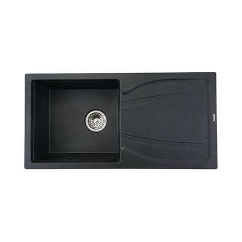 Faber Quartz Sink VRG 611-86 ( 34 x 17 inches ) - Coal shade on Decure.in