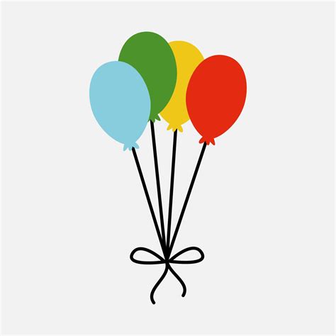 colorful balloons clip art vector illustration for design decorations ...