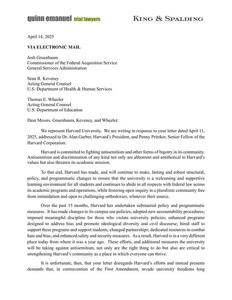 Read Harvard’s Response to the Trump Administration - The New York Times