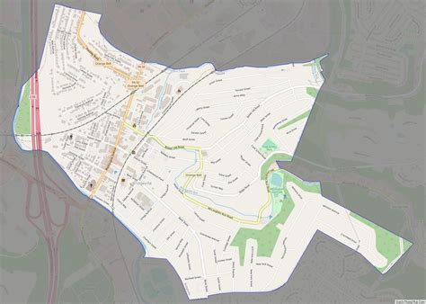 Map of Bridgeville borough, Pennsylvania - Thong Thai Real