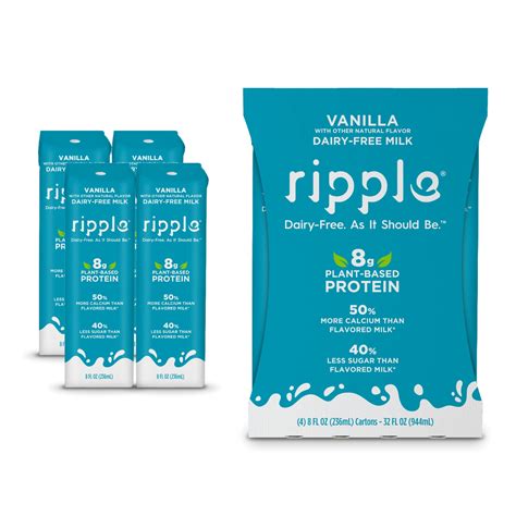 Amazon.com: Ripple Non-Dairy Milk, Vanilla | Vegan Milk With 8g Pea ...