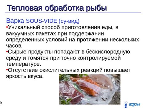 Тепловая обработка рыбы. Блюда из рыбы