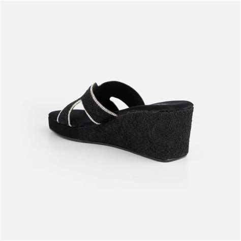 Buy Mochi Women Black Ethnic Slip Ons Online | SKU: 35-2496-11-36 ...