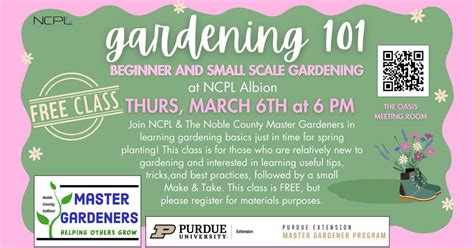 Gardening 101: Beginner and Small Scale Gardening, 813 E Main St ...
